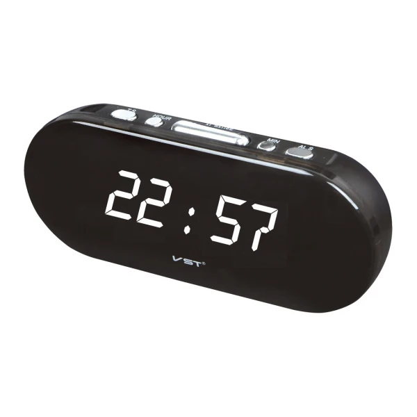 часы электронные настольные vst715-6 белые цифры  фото