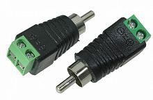 коннектор штекер rca - под винт орбита ot-avt08 разъем тюльпан (rca штекер) под винт на кабель  фото