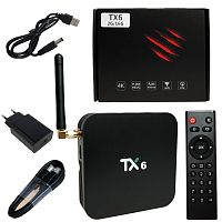 медиа-приставка tx6 allwinner h6 - 2gb/16gb android 9,0 медиаплеер smart tv iptv ott приставка 4k hd  фото